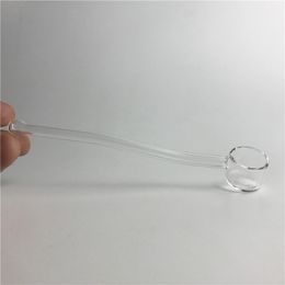 6.5 Inch Quartz Spoon NC Nector Collector Straw Tube Hookah Hand Glass Pipe Banger Nail Thick XL Flat Top Oil Burner Pipes