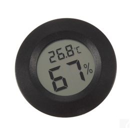 Embedded sensor built-in circular electronic thermometer hygrometer household high-precision indoor temperature and humidity meter