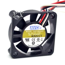 New C4010B24HH 4010 4cm DC 24V 0.08A double ball bearing 3-wire radiator fan speed inverter for AVC 40*40*10mm