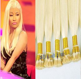 Blonde virgin hair Straight human hair extensions I Tip keratin bond hair 1g/strand 100s 100g