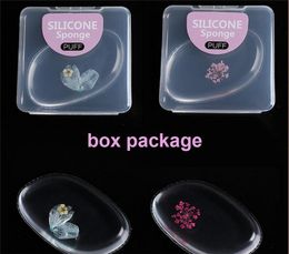 BEST QUALITY !Beauty transparent with 3D flower makeup sponge silicone sponge makeup cosmetic puff with box dhl ship