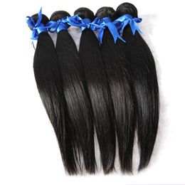 Weave Straight Virgin Hair Brazilian Hair Weave Bundles 500g 5pcs 100% Human Hair Weave Natural Black Color 1b