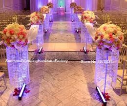 wedding aisle decorations crystal pillars walkway stand for decor