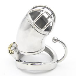 Chastity Devices Stainless Steel Male Chastity Large Cage with Base Arc Ring Device BDSM Male