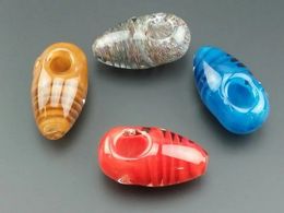 2pcs Various Heady Cicada pupa colors Glass Smoking Pipes Handmade Pipes 7cm height with pretty good work free shipping