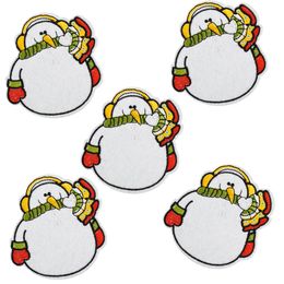 DIY Christmas Snowman Patches for Clothing Iron Embroidered Patch Applique Iron on Jacket Jeans Patches Sewing Accessories Badge Stickers