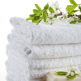 2017 100% Cotton Hotel Guest House Bath Towels White Colour Towel Soft Bathroom Supplies Unisex Usage Natural Safe Towels 70*140Cm 400G