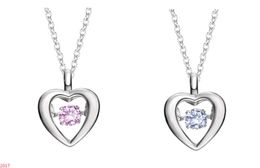 Romantic Elegant Dance Heart Pendant Solid 925 Sterling Silver Sparkling Diamond Designs Choker Necklace for Girlfriend