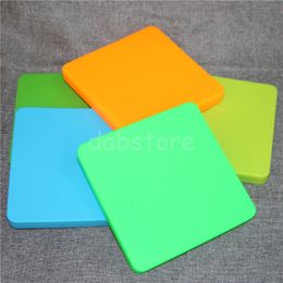 High quality square flat silicone custom dishes containers for wax Novelty Pizza Concentrate Jar hot popular silicone wax jar DHL