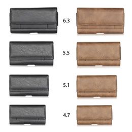 For Samsung Galaxy S23 S22 Note 20 10 S21 S20 Iphone 15 14 13 12 12 11 Pro XS MAX X XR 8 Hip Horizontal Holster Universal Leather Stone Grain universal Clip Belt Pouch