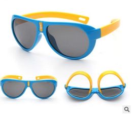 Child TAC Flexible Kids Sunglasses Boys Girls Polarised Sunglass Super Light Anti uva Sun Glasses Pilot Spectacles 824