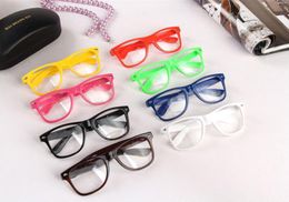 300pairs/lot Rockabilly Punk Geek Retro Clear Lens Glasses Colour Sunglasses