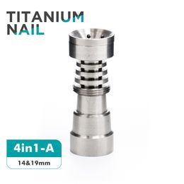 high quality adjustable domeless titanium nail 10 14 19 mm male and female water pipe smoking pipes glass bongs
