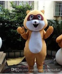 High quality New Brown Raccoone Mascot Costume Christmas Halloween Animal Raccoone Cartoon Mascot Adult Size Party fancy Dress Free Shipping