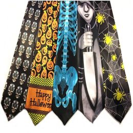 2019 Halloween necktie 9 Colour 145*10cm Jacquard necktie X-mas necktie Men's arrow Polyester Tie for Christmas gift