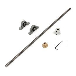 T8 Lead screw 400 mm 8mm + brass copper nut + bearing Bracket + aluminium shaft Coupling for 3D printer