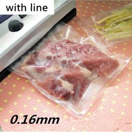 15x25cm With Line Embossing Vacuum Clear Cooked Food Saver Packaging Bag Meat Snacks Storing Dry Fruit Beans Storage Sealing Plastic Package