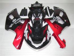 Free Customise fairing kit for Suzuki GSXR1000 00 01 02 wine red black fairings set GSXR1000 2000 2001 2002 OT14