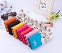 Wholesale Secret Gardon Women PU Leather Wallet Female Long Purse Wallet Candy Colors Money Bags Best Gifts For Women Free Shipping