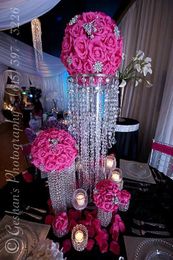 Crystal wedding Chandelier flower floral stand Candelabra,wedding table candelabra centerpiece table decorations1