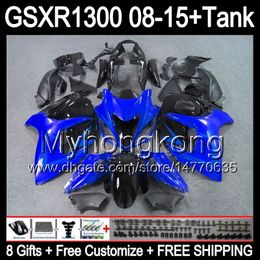 8gifts For SUZUKI Hayabusa GSXR1300 2008 2009 2010 2011 gloss blue 14MY13 GSXR-1300 GSX R1300 GSXR 1300 2012 2013 2014 2015 black Fairing