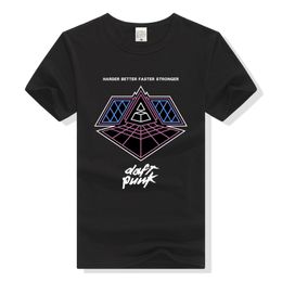 Daft Punk Logo T-shirt Rock Band T-shirt Hommes Femmes Vêtements Top Coton T-shirt Streatwear Tee Taille Plus
