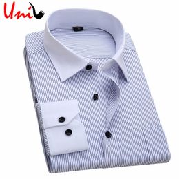 Whole- Men Shirt 2016 Striped Shirt Man Brand Business Casual Long Sleeve Turn-down Collar Mens Dress Shirt Male Clothes 5XL 6241T