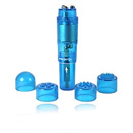 Pocket Rockets with Spot,4 Interchangeable Tips Mini Massager,AV Vibrator with 4 Replacement Heads Sex Toys Sex Products