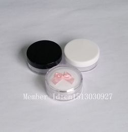 5g empty Loose Powder Sample Jar with Sifter and Cotton Pads Refillable Plastic Make-up Jar Cosmetic Container