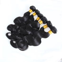 Human Hair Weaving Natural Black Colour 6pcs Human Hair Extensions Weave Bundles Natural Colour Can Be Dyed