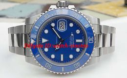 Luxury Watches Original Box Steel Bracelet MENS 18K WHITE GOLD BLUE CERAMIC BEZEL 116619 40mm Automatic Mechanical Fashion Men's Wristwatch