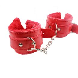 Adult Games Leather Bondage Restraints Handcuffs for Sex bdsm Hand Ankle Cuffs Toys Sex Shop Adjusted Sex Toys for Couples q170689