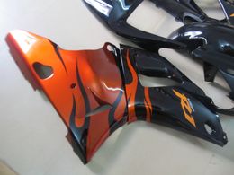 custom black red flames motorbike fairing kit for yamaha yzf r1 1998 1999 yzfr1 98 99 yzfr1 9899 yzf1000 fairings parts