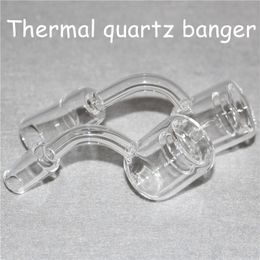 Hookahs XXL Quartz Thermal Bangers 10mm 14mm 18mm Double Tube QuartzThermal Banger Nail For Silicone/Glass Water Pipes Oil Rigs Bongs