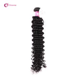 1 2Bundles/lot Virgin Brazilian Deep Wave Human Hair Weaves Cheap Unprocesse Peruvian Hair Weft Soft Remy Forawme Hair #1B 8-30inch