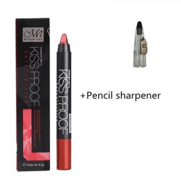 Makeup Menow kissproof lip pencil cosmetic matte makeup long lasting effect Powdery Matte Soft Lipstick pencil with sharpener