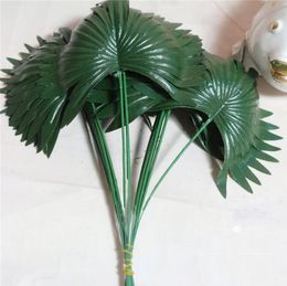 20pcs Artificial Orchid Fan leaves Leaf For Craft Wedding Bridal Bouquet Home Office Wreath Decoration