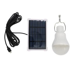 Solar Powered Lamp Portable Solar Panel Led Bulb 140LM Energy Saving for Housing Outdoor Activities Emergency