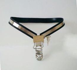 Latest Design Male Model-Y Chastity Devices Belt with Hollow Cock Cage Stainless Steel bdsm Metal Bondage Sex Toys