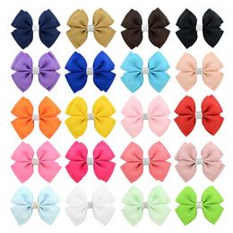 Bow Baby Barrette grosgrain double bows Hair Clips For Girls New Butterfly boutique Kids hair accessories Fashion Children hair bows C1576