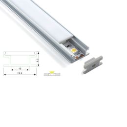 10 X 1M sets/lot Al6063 T6 H type aluminium led profile and H channel led strip for flooring or ground lamps