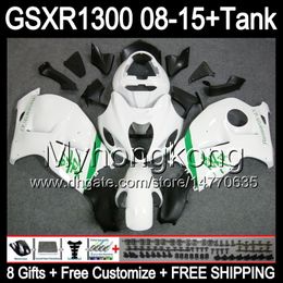 gloss white 8gifts For SUZUKI Hayabusa GSXR1300 08 15 GSXR-1300 14MY96 GSXR 1300 GSX R1300 08 09 10 11 12 13 14 15 Fairing white black Kit