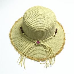 Hasır şapkalar hasır şapka bayanlar kadınlar için şapka, kova şapka yaz plaj güneş şapka ile çiçek, şapka ile yay
