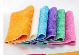 Bamboo fiber scouring pad Towel Dishcloth Oil Washing Towels Scouring Pad Kitchen Gadget