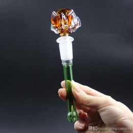 Color Glass Downstem Diffuser colorful 14mm male bowl Ash Catcher Bubbler For Glass Pipe and Bong Glass Down Stems