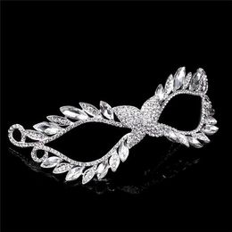Mask European And American Rhinestone Alloying Imperial Crown Diamond Beautiful Mask Silver Masquerade Party Supplies Individually Packaged