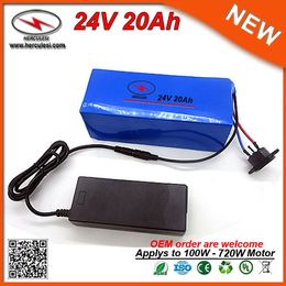 Deep Cycle 720W Electric Bicycle Battery Pack 20Ah Bike Lithium Battery in 18650 Cell Li Ion Battery Pack 30A BMS 2A Charger