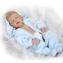 New 23 Inch/57cm Boy Gender Full Silicone Body Reborn Baby Dolls Baby reborn Children Toys Bonecas