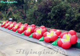 9m String of Inflatable Flower Charming Flower Chain Inflated for Stage/Street Decoration