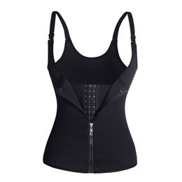 Women Vest Body Shaper Neoprene Sexy Slimming exersice steampunk bustier Waist trainer Cincher Wear Plus Size 9068